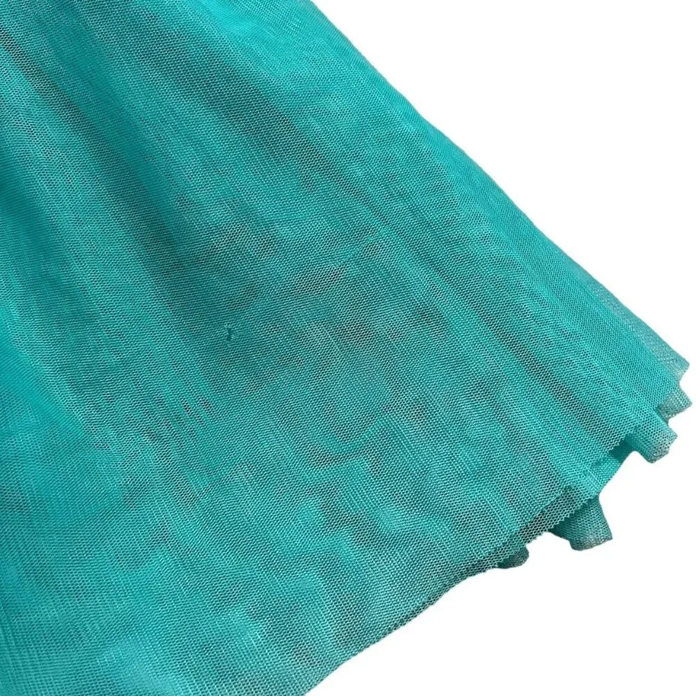 Taylor Joelle 8Y Color Me Happy Turquoise Tulle Dress